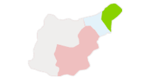 Mapa con las distintas comarcas de Gipuzkoa - Pulse sobre la comarca o consulte la lista a continuacin