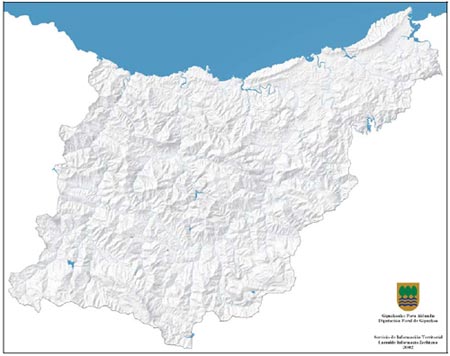 Mapa fsico de Gipuzkoa