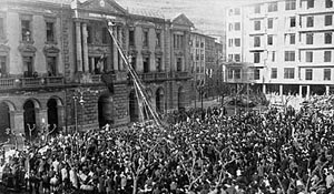 Proclamación de la República en Eibar. FONDO CASTILLO ORTUOSTE. AYUNTAMIENTO DE EIBAR