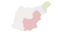 Mapa con las distintas comarcas de Gipuzkoa - Pulse sobre la comarca o consulte la lista a continuacin