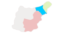 Mapa con las distintas comarcas de Gipuzkoa - Pulse sobre la comarca o consulte la lista a continuacin