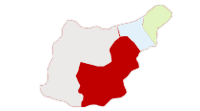 Mapa con las distintas comarcas de Gipuzkoa - Pulse sobre la comarca o consulte la lista a continuación