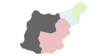 Mapa con las distintas comarcas de Gipuzkoa - Pulse sobre la comarca o consulte la lista a continuacin