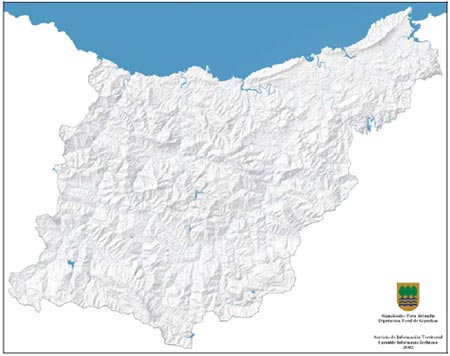 Gipuzkoaren mapa fisikoa